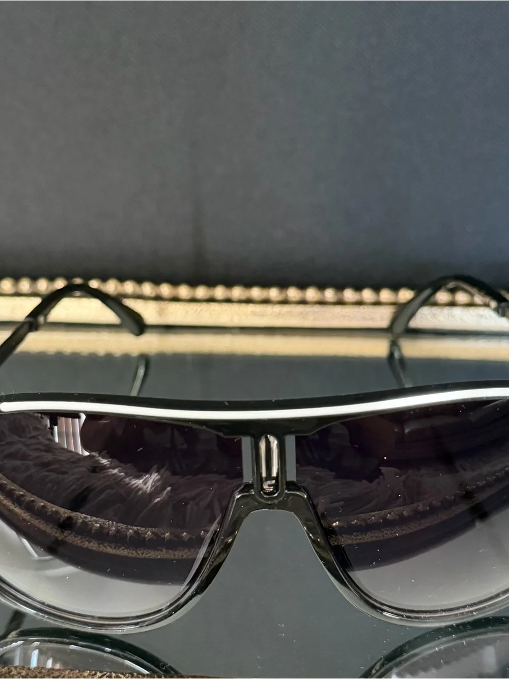 Carrera Men’s Black Gradient Aviator Sunglasses Black UV Protection Logo NWOT